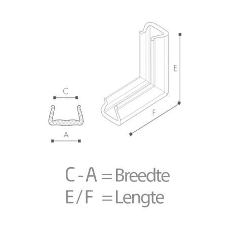 U-profiel hoekstuk van schuim (per stuk) gebruik: U-profiel hoekstuk van schuim (per stuk)