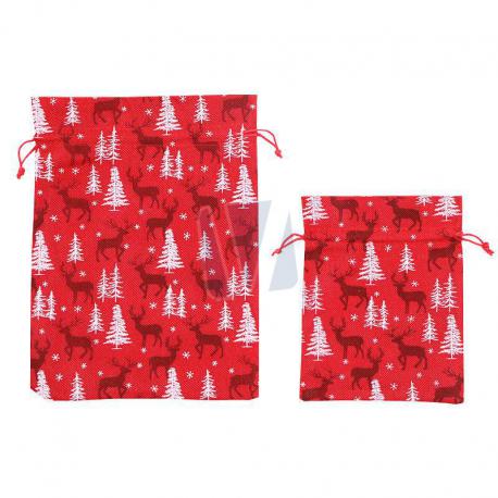 Non woven imitatiestof zakje Kerstboom wit gebruik: Non woven imitatiestof zakje Kerstboom wit