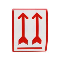 Waarschuwingsetiketten met bovenkant aanwijzing