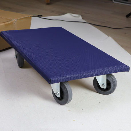 Meubelhondje 60x35 cm blauw 300 kg rubber wiel gebruik: Meubelhondje 60x35 cm blauw 300 kg rubber wiel