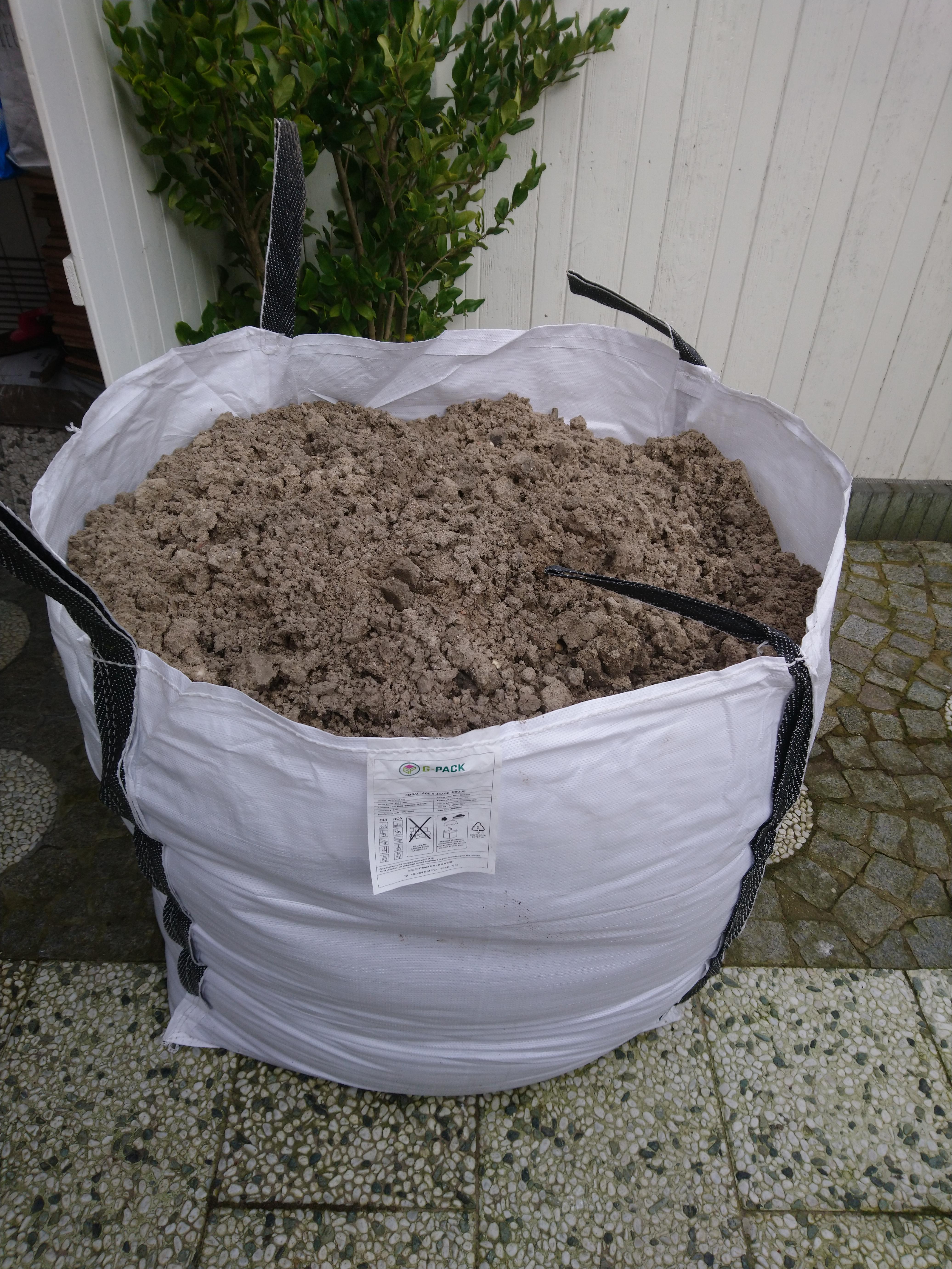 Big Bags standaard (geschikt voor 1 kuub) gebruik: Tijdelijke opslag van zand tbv funderings herstel aanbouw. 